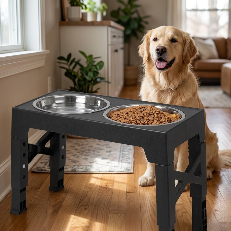 Royal Canin Food Medium - Comedouro elevado ajustável para cães, com