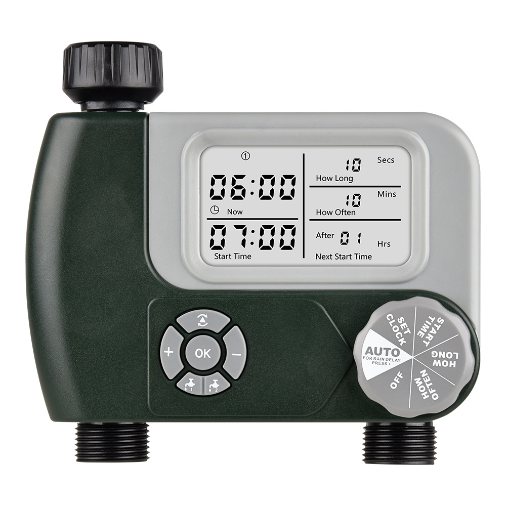 Timer Dual Outlet - Controlador de Irrigação Automático para Jardim