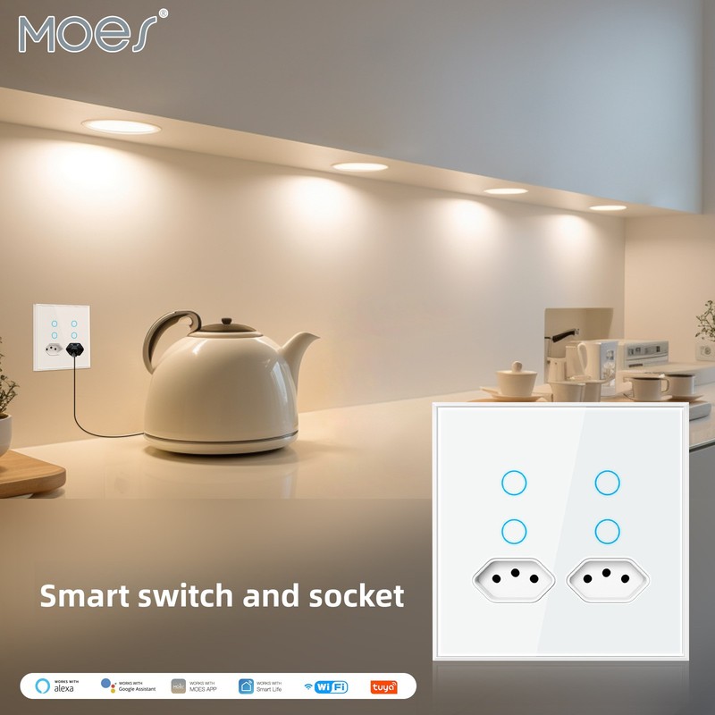 Tomada inteligente MOES Tuya W - Timer Dual Outlet avaliação e preço